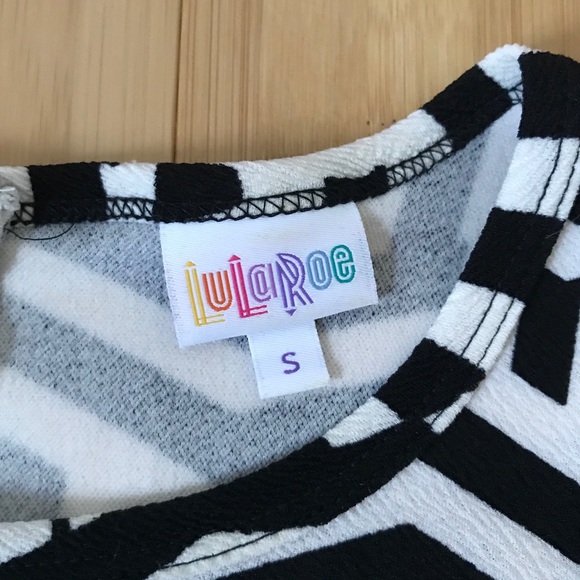 Lularoe Amelia Black and White Geometric Dress - Picture 3 of 4